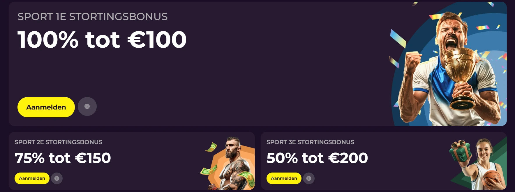 Zumospin Casino welkomstbonus voor sportweddenschappen